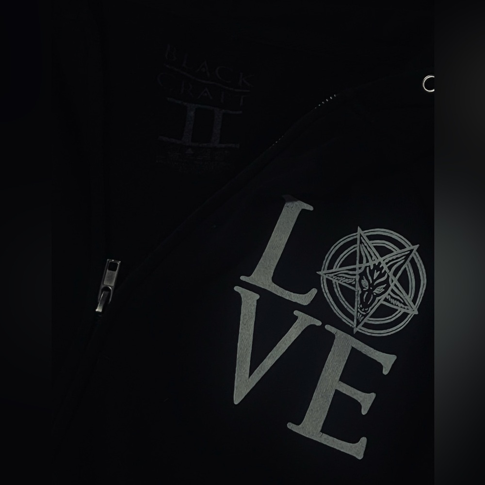 Black Craft Cult zip up "But love isn’t a phase Size Medium  (M) - Picture 3 of 5